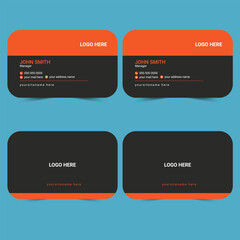  Vector Modern Creative and Clean Business Card Template Design. Flat Design Illustrator.