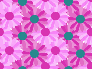 bright seamless pattern of gerberas