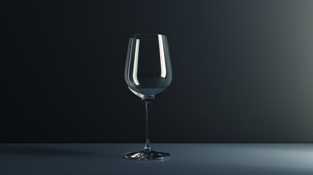  a close up of a wine glass on a table with a black background and a reflection of the wine in the wine glass on the table top of the glass.