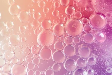 Bubbles on dreamy pastel background