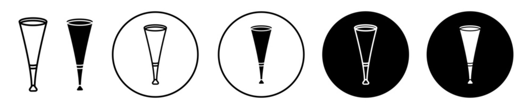 vuvuzela outline line icon set sign for web app