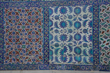 ceramic tile wall in Eyup Sultan Camii Mosque, Istanbul, Turkey
