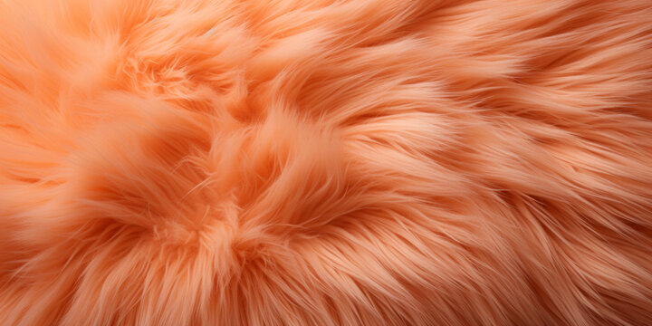 Very peri orange color sheep fur sheepskin rug background Wool texture .Vibrant hues and intricate details of a delicate pink feather evoke the untamed spirit of an exotic animal in its natural.