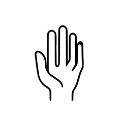 Fototapeta premium Hand Icon SVG Black And White Illustration Art Generative AI.