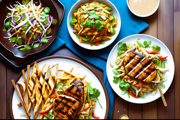 Delicious Almond butter chicken satay with Asian slaw, humble chicken thigh is chargrilled and slathered in a creamy.