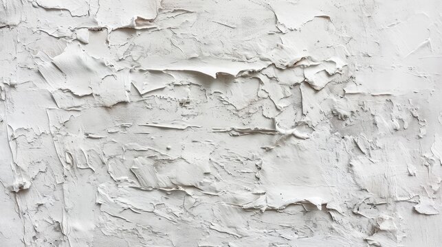 A hand-applied, stroke scraped white mortar or stucco wall background.