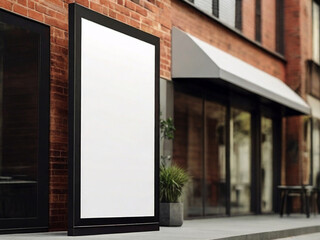Blank billboard on the street. 3d rendering mock up.. Created using generative AI tools