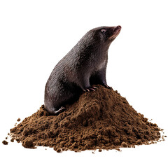 Mole isolated on white or transparent background