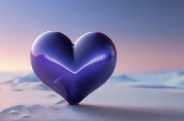 Valentine's 3d Heart wallpaper with empty space 
