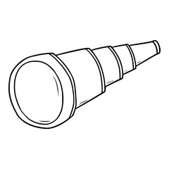 one eyed binocular illustration outline vector