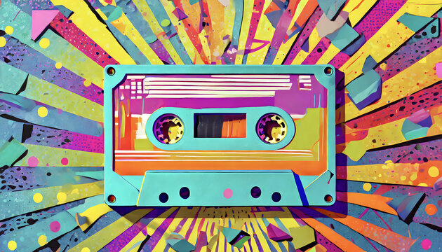 y2k, kassette, kasette, band, close up, farbe, bunt, retro, 80s, 90s, retro, modern, neu, tasks, alt, record, stereo, analog, 1