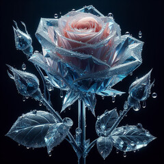 A crystal rose Ai generated art