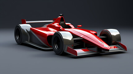 A 3D model of a modern race car with advanced aerodynamics. - obrazy, fototapety, plakaty