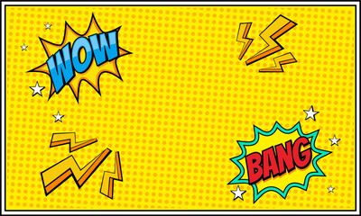 Comic blank background with speech bubble
