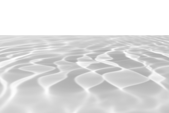 White water with ripples on the surface. Defocus blurred transparent white colored clear calm water surface texture with splashes and bubbles. Water waves with shining pattern texture background.
