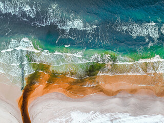 Pollution flowing into the Baltic Sea. Climate catastrophe. Industry pollution.