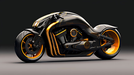 A design concept for a drag racing motorcycle. - obrazy, fototapety, plakaty