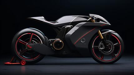 A design concept for a hybrid racing bike. - obrazy, fototapety, plakaty
