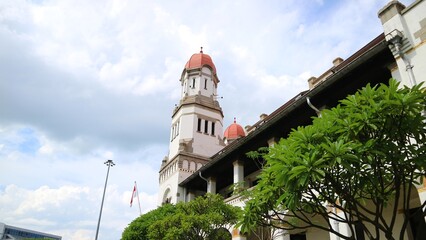 Exterior building of Lawang Sewu, Semarang. Historic building belonging to PT KAI or The Old...