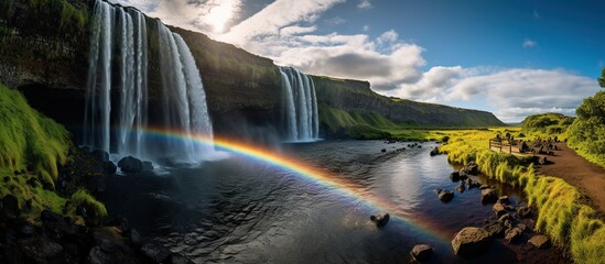 Beautiful Rainbow in WaterfallsBeautiful view of Rainbow in Waterfalls