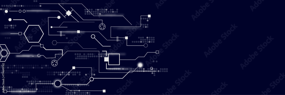 Poster vectors digital technology and science background.