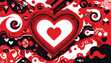 Valentine Heart Card Design, valentines day abstract heart background