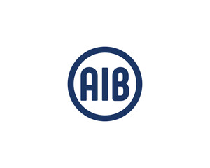 AIB logo design vector template