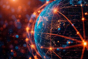 Global communication networking concept, global connecion 