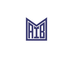 Fototapeta premium AIB logo design vector template