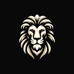 Obraz premium unique lion illustration logo template