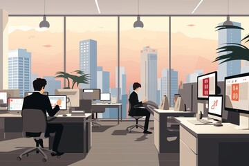 新入社員のオフィス生活