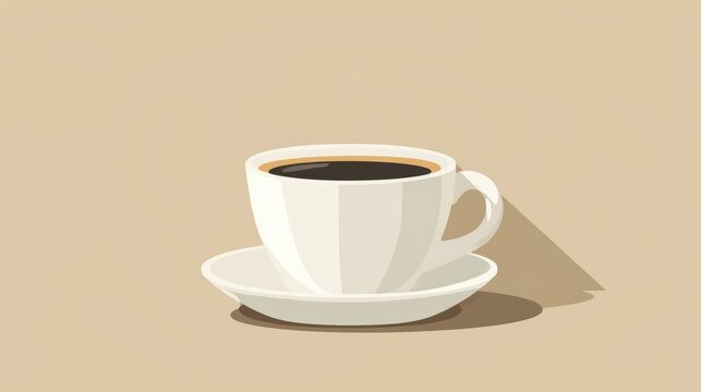  a cup of coffee on a saucer with a saucer in the shape of a coffee cup on a saucer with a saucer in the shape of a beige background.