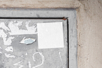 Sticker Mockup Template Texture Paper Street Urban Round Square Rectangle Grunge Torn Glued Effect Logo