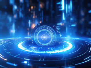 Fototapeta premium blue electronic technology background