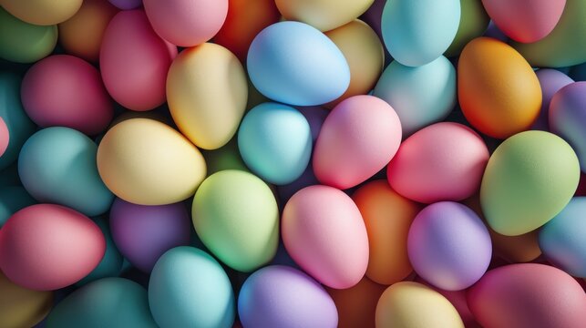  a bunch of colorful eggs that are in the middle of a pile of other eggs in the middle of a pile of other eggs in the middle of the picture.