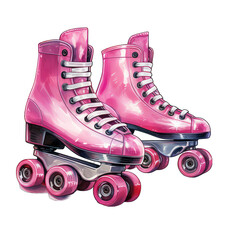 Watercolor Pink shoes clipart png