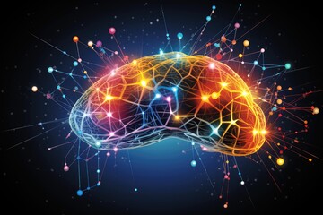 Fototapeta na wymiar Neuroimaging Science Medtech Scientific Axon illustration: Electroencephalogram (EEG) brain waves, Magnetic Resonance Imaging (MRI) and Positron Emission Tomography (PET) for metabolic insights