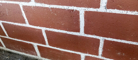 The texture of the red brick wall