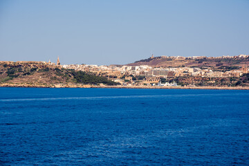 Mgarr and its port on the island of Gozo (Malta) - 714663343