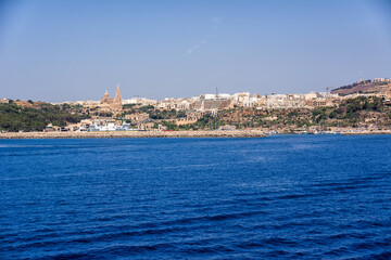 Mgarr and its port on the island of Gozo (Malta) - 714663374