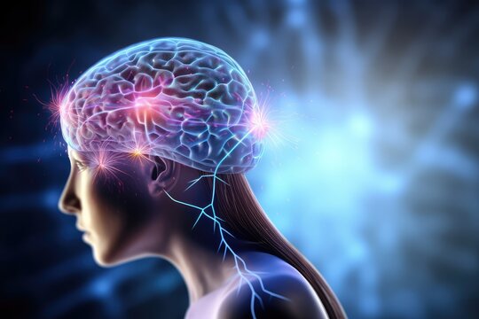 Brain, gentle light, positive energy, calming serenity, mental clarity during sleep. Sleep cycle, quality, duration are vital for combating insomnia, various sleep disorders, overall axon well-being
