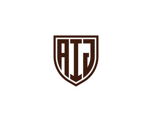 AIJ logo design vector template