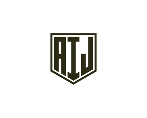 AIJ logo design vector template