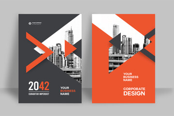 City Background Business Book Cover Design Template 