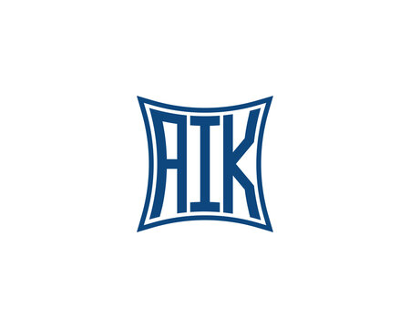 AIK logo design vector template