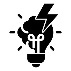 Brainstorm Glyph Icon