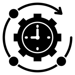 Timeline Glyph Icon