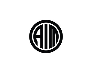 AIM logo design vector template