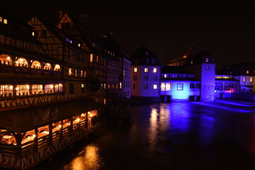 night view of Strasbourg