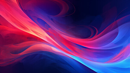 Fototapeta premium Abstract wave liquid texture red and blue harmonies background